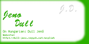 jeno dull business card