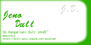 jeno dull business card
